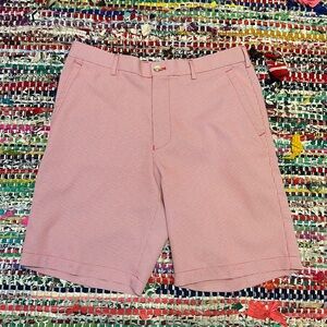 Peter Millar Crown Sport Red Houndstooth Shorts Size 32